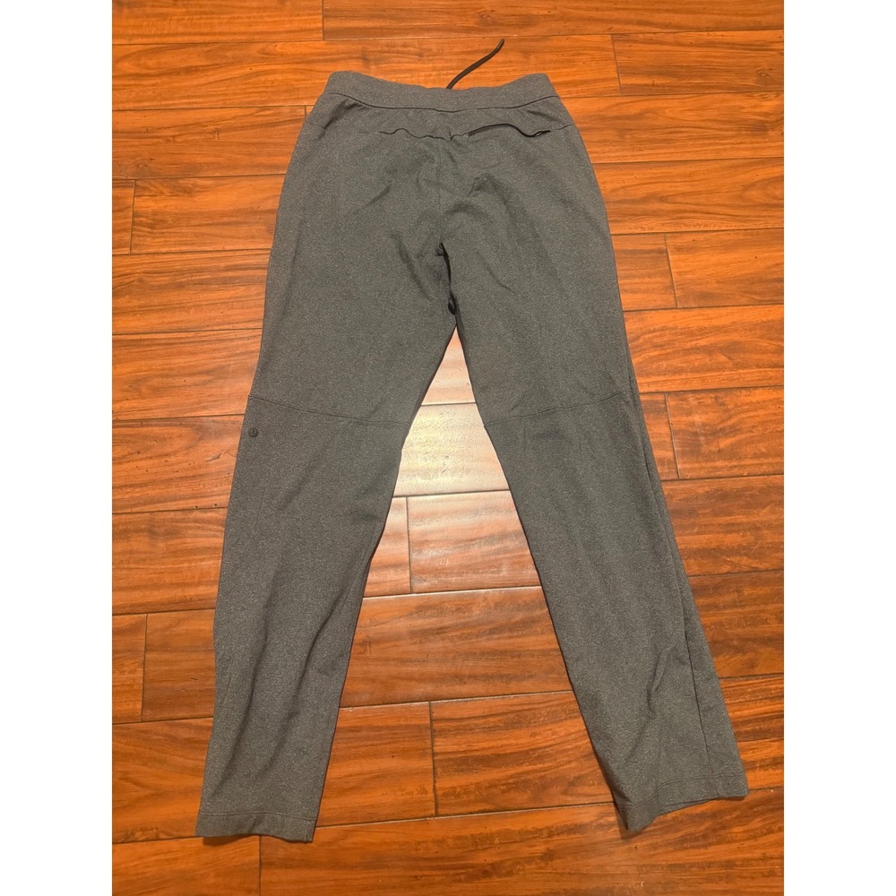 Lululemon‎ Mens Pant Straight Leg Heathered Charcoal Grey Size M Drawstring